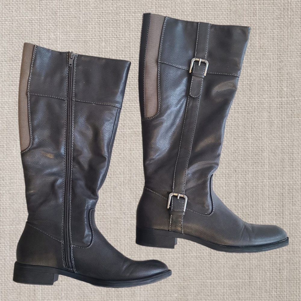 GH Bass Faux Leather riding boots size 7